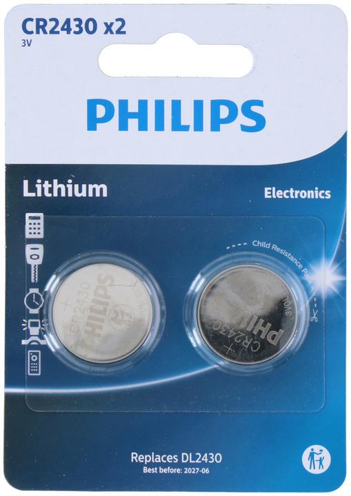 Actual product image Philips Button cell Lithium CR2430 2 pieces (2 pcs., CR2430)