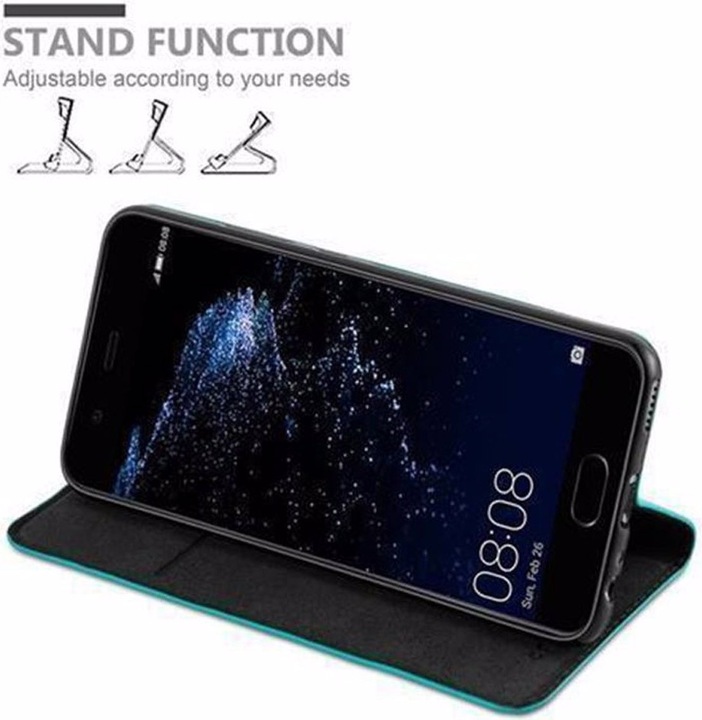 Actual product image Cadorabo Book Invisible Magnet Cover (Huawei P10 Plus)