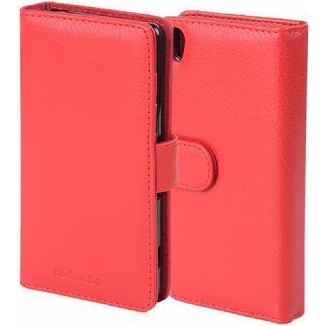 Thumbnail - Cadorabo Book mit 3 Kartenfächer Cover (Sony Xperia Z5), Smartphone Hülle, Rot