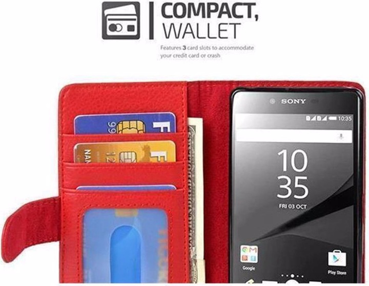 Actual product image Cadorabo Book with 3 card slots cover (Sony Xperia Z5)