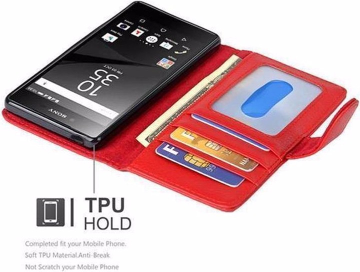 Actual product image Cadorabo Book with 3 card slots cover (Sony Xperia Z5)