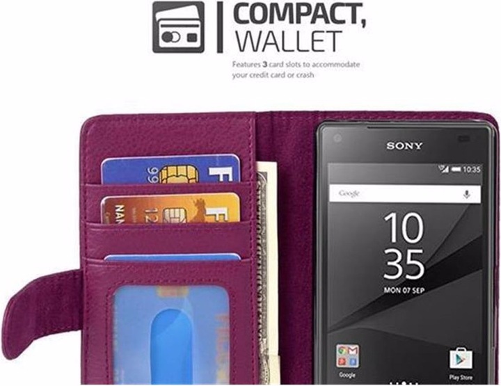 Actual product image Cadorabo Book with 3 card slots cover (Sony Xperia Z5 Compact)