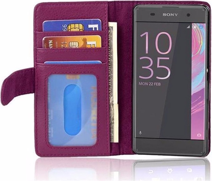 Actual product image Cadorabo Book with 3 card slots cover (Sony Xperia XA)