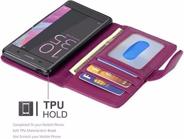 Actual product image Cadorabo Book with 3 card slots cover (Sony Xperia XA)