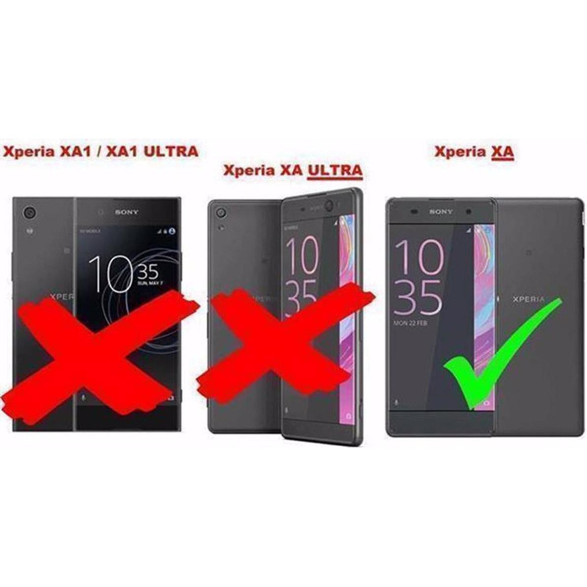 Thumbnail - Cadorabo Book Invisible Magnet Cover (Sony Xperia XA), Smartphone Hülle, Rot