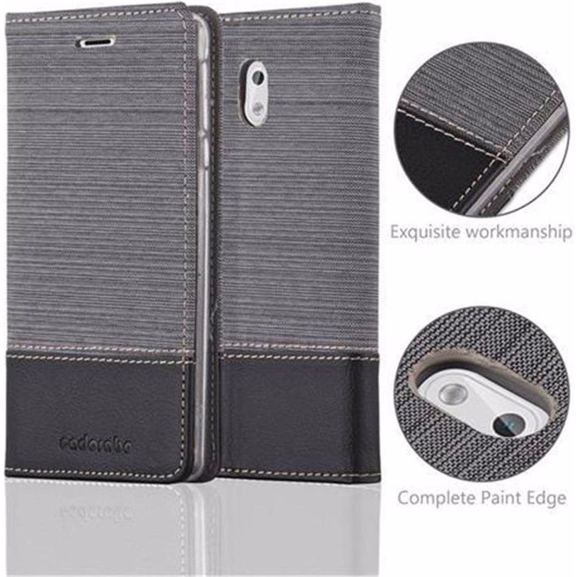 Thumbnail - Cadorabo Book Jeans Optik Cover (OnePlus 3), Smartphone Hülle, Grau