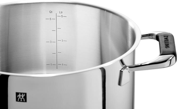 Actual product image Zwilling POLETTO 5-piece stainless steel saucepan set with glass lids INDUCTION (28 cm, Pan set + pot set, Stainless steel)
