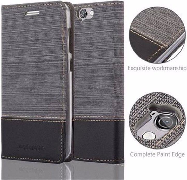 Produktbild Cadorabo Book Jeans Optik Cover (HTC One A9)