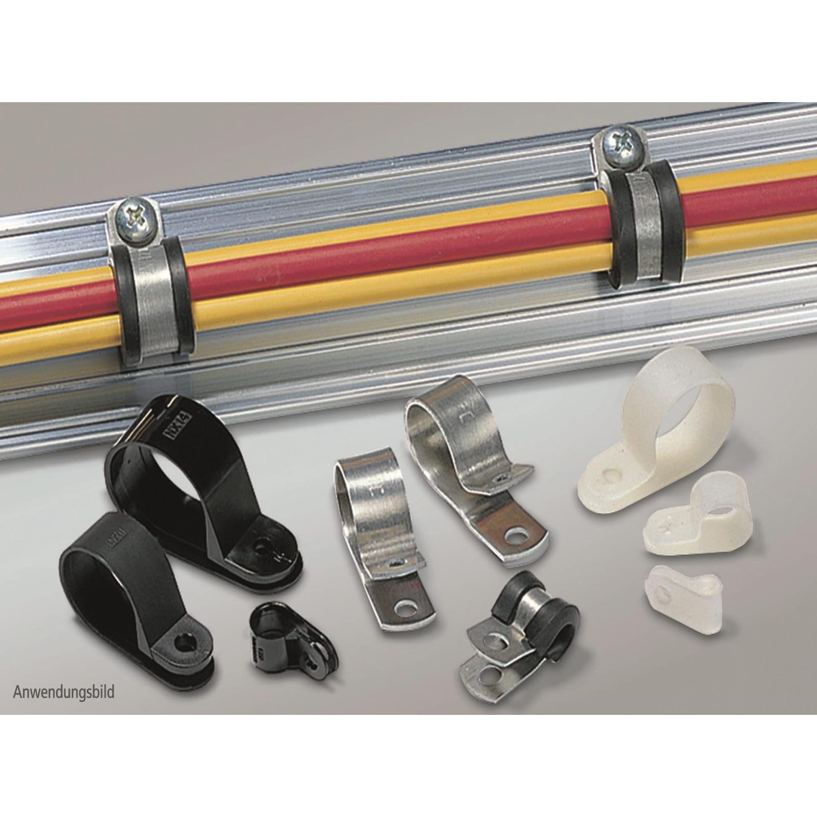 Thumbnail - HellermannTyton, Kabelhalter, Befestigungsschelle Schutzprofil ø12,7mm