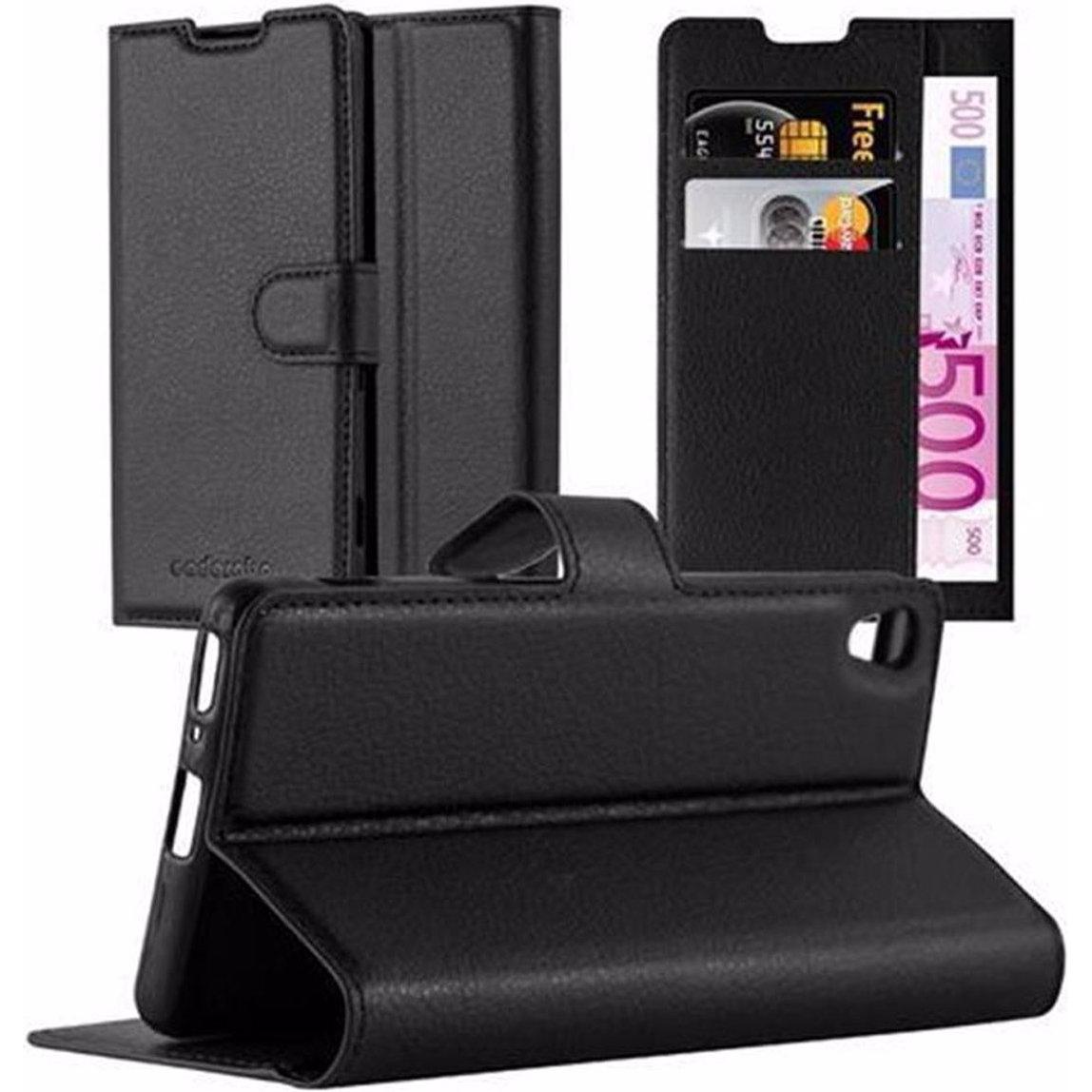 Thumbnail - Cadorabo Book mit Standfunktion Cover (Sony Xperia XA), Smartphone Hülle, Schwarz