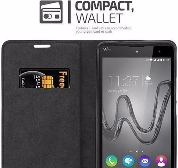 Actual product image Cadorabo Book Invisible Magnet Cover (Wiko Robby)