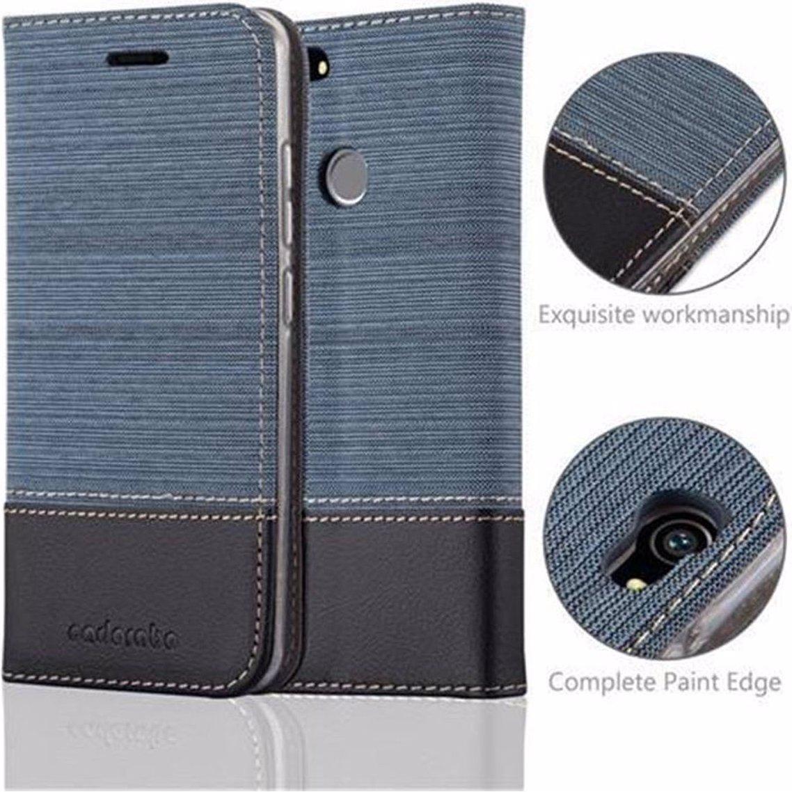 Thumbnail - Cadorabo Book Jeans Optik Cover (Huawei Nova), Smartphone Hülle, Blau