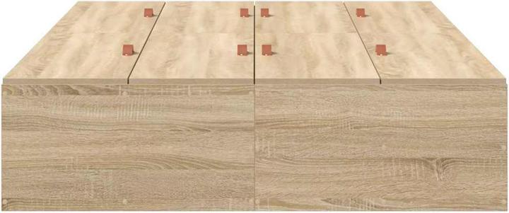 Produktbild vidaXL Bettgestell mit Stauraum Sonoma Eiche 120x200 cm (120 x 200 cm)