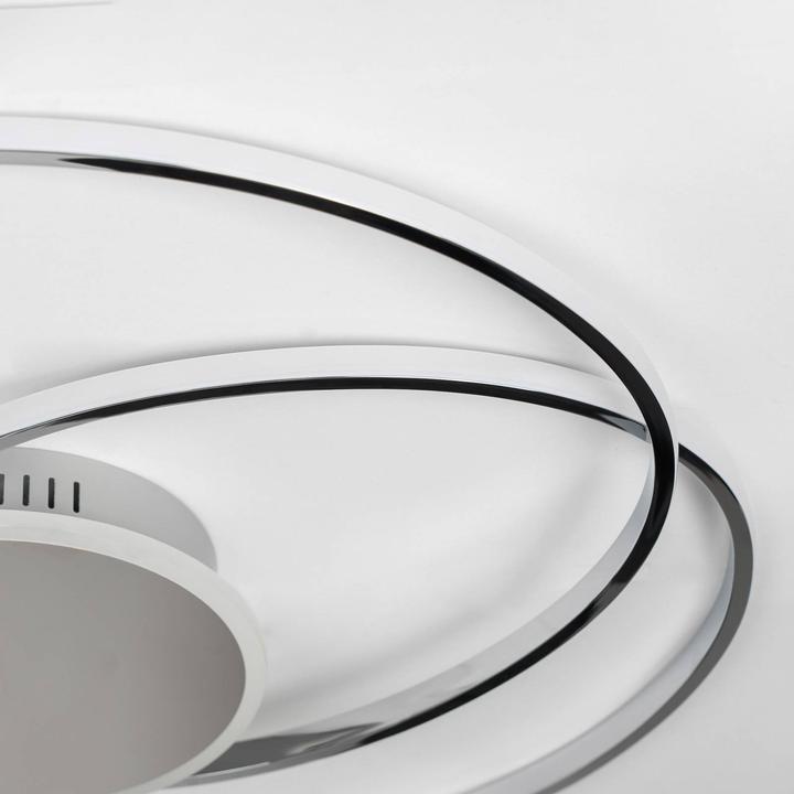 Produktbild Lindby Dorle LED-Deckenleuchte, chrom, Ø 60 cm (2980 lm)