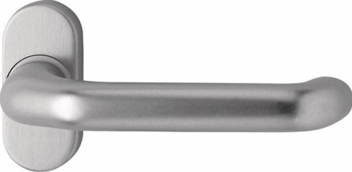 Actual product image EDI Fire protection lever handle aperture part 1300/2133 aluminium F12 cranked square 9 mm (Door handle)