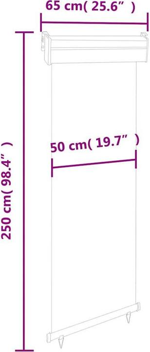Produktbild vidaXL Seitenmarkise (0.60 m)