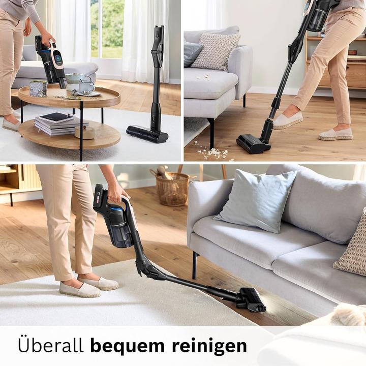 Image du produit Bosch Hausgeräte Aspirateur sans fil avec technologie MicroClean, batterie 4,0 Ah et éclairage LED