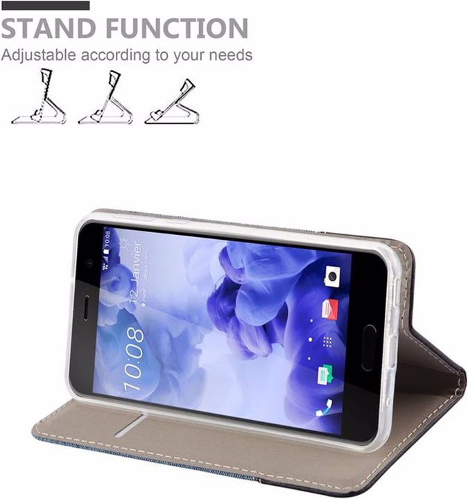 Produktbild Cadorabo Book Jeans Optik Cover (HTC U Play)