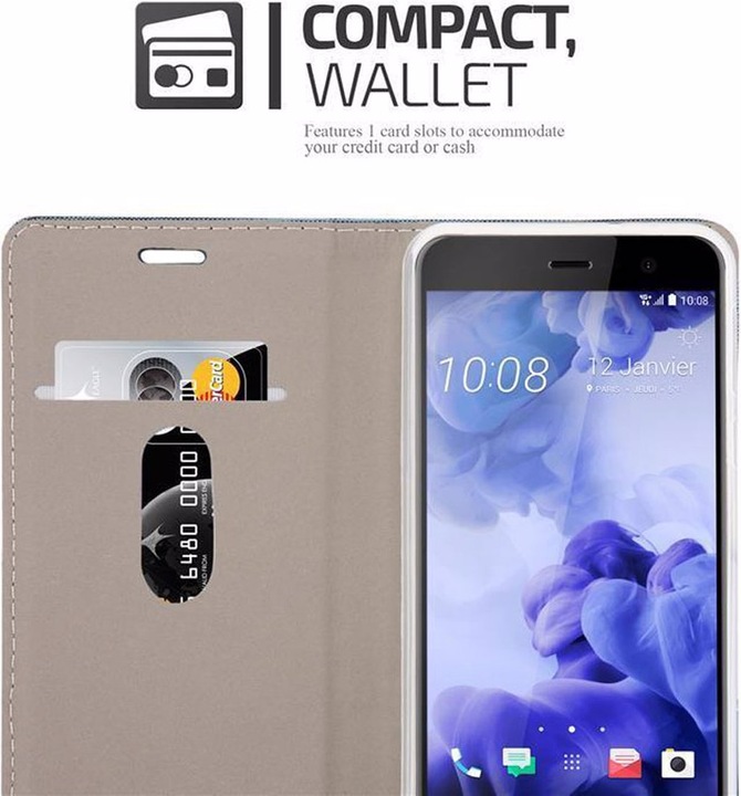 Produktbild Cadorabo Book Jeans Optik Cover (HTC U Play)