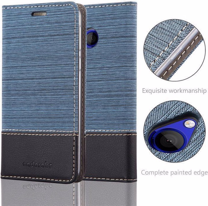 Produktbild Cadorabo Book Jeans Optik Cover (HTC U Play)