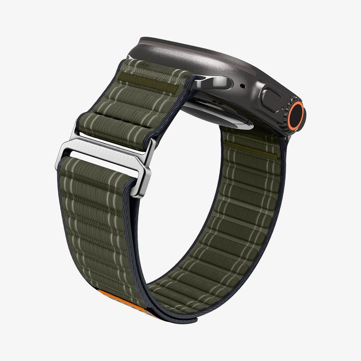 Actual product image Spigen WBF0 Apple Watch (44/45mm) / Watch 10/11 (46mm) / Ultra (49mm) Band Green (44 mm, 45 mm, 46 mm, 49 mm, Fabric, Nylon)