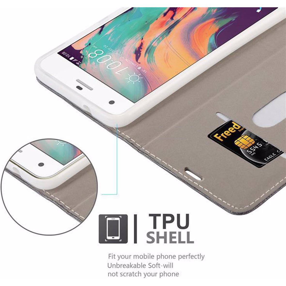 Thumbnail - Cadorabo Book Jeans Optik Cover (HTC Desire 10 Pro), Smartphone Hülle, Grau