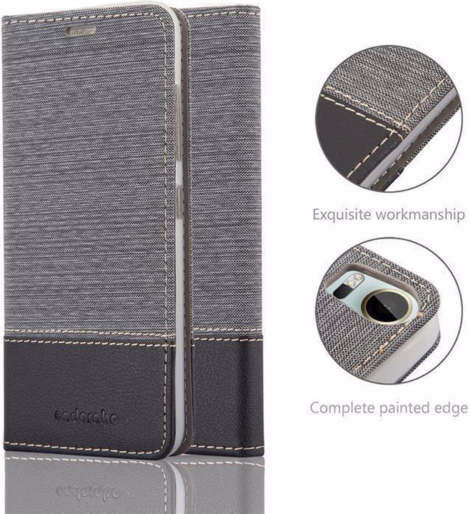 Produktbild Cadorabo Book Jeans Optik Cover (HTC Desire 10 Pro)