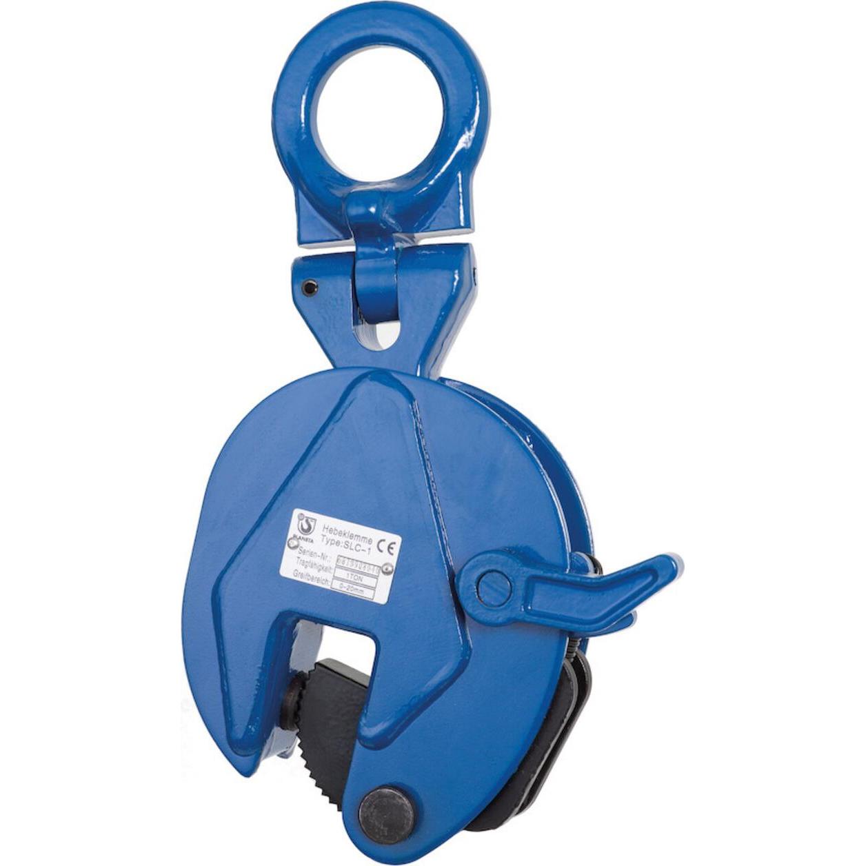 Planeta, Nastro trasportatore, Morsetto di sollevamento SLC, area di presa 0 - 25 mm, portata 2000 kg.