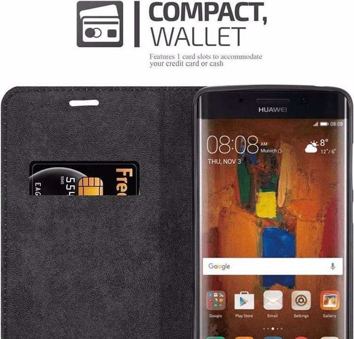 Actual product image Cadorabo Book Invisible Magnet Cover (Mate 9 Pro)