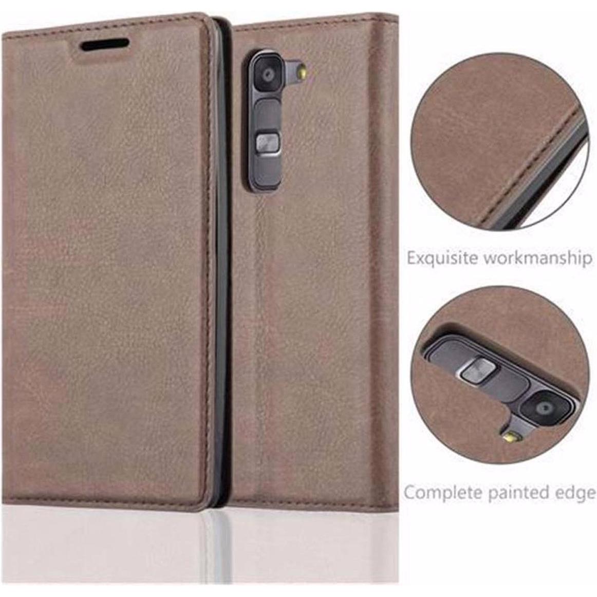 Thumbnail - Cadorabo Book Invisible Magnet Cover (LG Magna), Smartphone Hülle, Braun