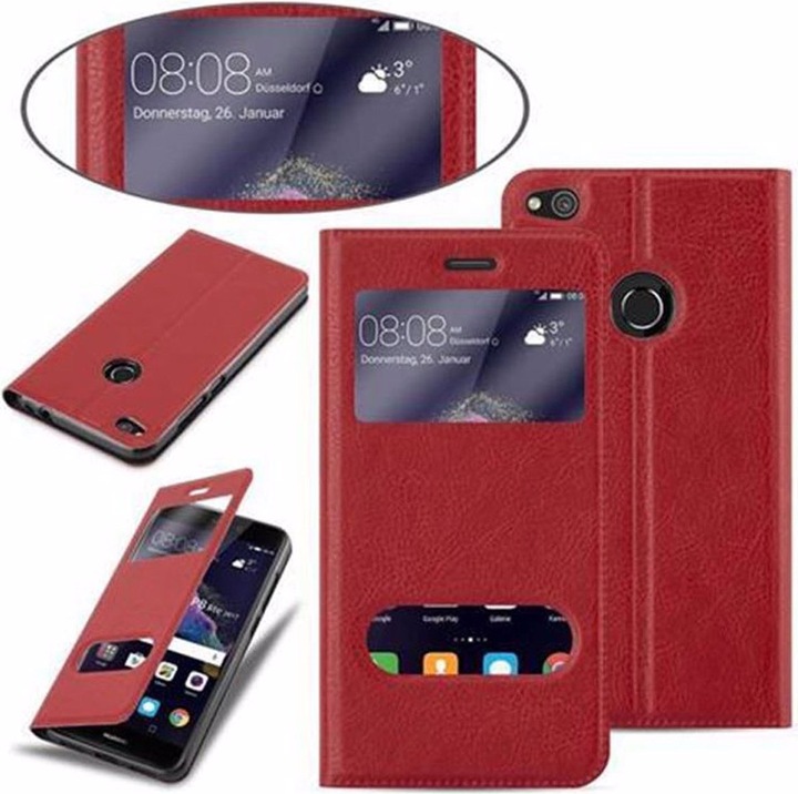 Produktbild Cadorabo Book mit View Doppelfenster Cover (Huawei P8 Lite (2017), Huawei P9 Lite (2017))