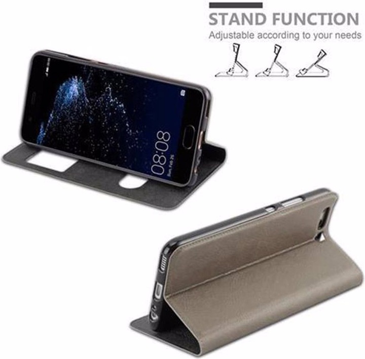 Actual product image Cadorabo Book with View double window cover (Huawei P10)