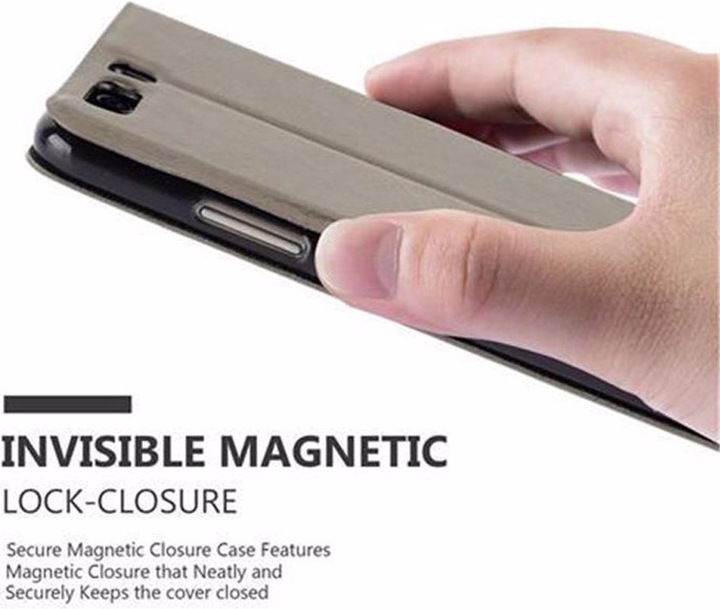 Actual product image Cadorabo Book with View double window cover (Huawei P10)