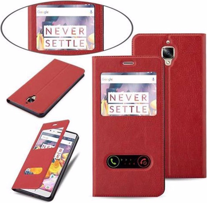 Actual product image Cadorabo Book with View double window cover (OnePlus 3T)