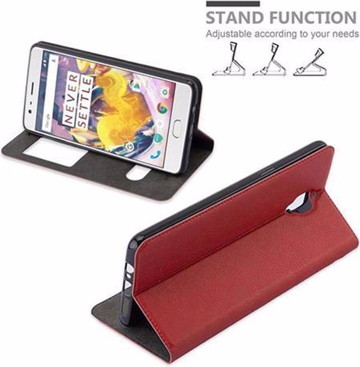 Actual product image Cadorabo Book with View double window cover (OnePlus 3T)