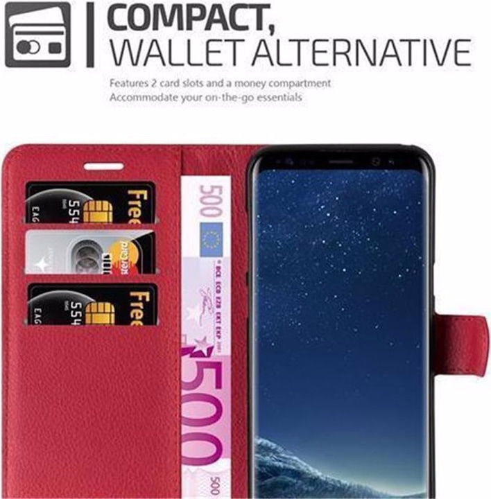 Actual product image Cadorabo Book with stand function cover (Samsung Galaxy S8+)