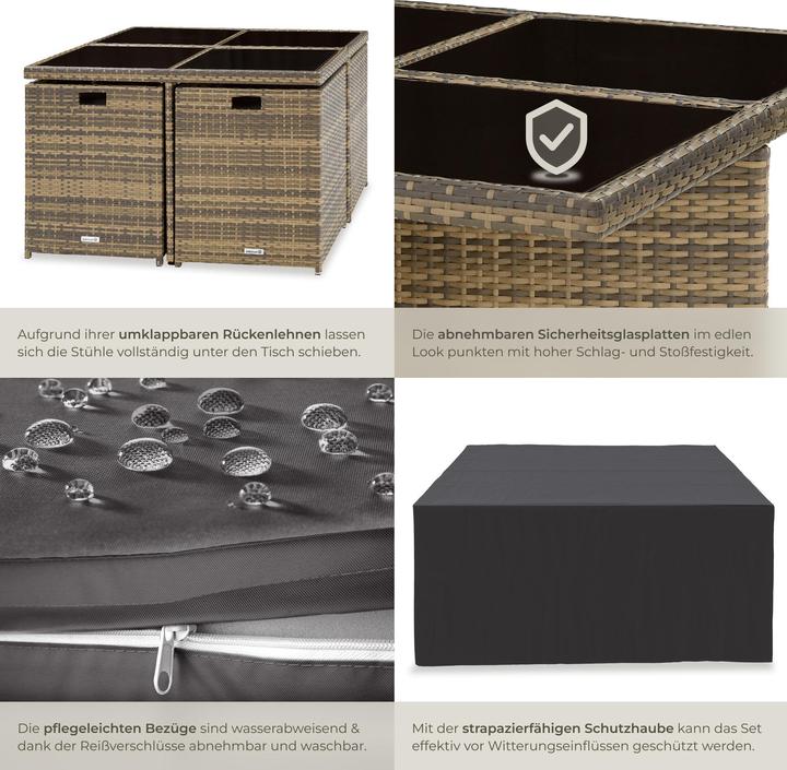 Produktbild tectake Aluminium Rattan Sitzgruppe Manhattan
