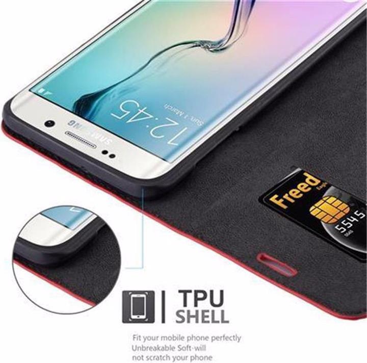 Actual product image Cadorabo Book Invisible Magnet Cover (Samsung Galaxy S6 Edge)