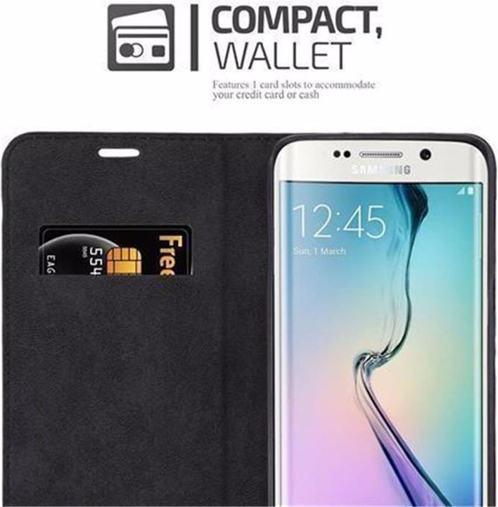 Actual product image Cadorabo Book Invisible Magnet Cover (Samsung Galaxy S6 Edge)