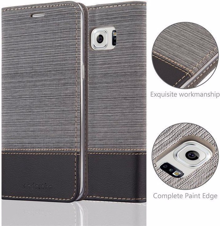 Produktbild Cadorabo Book Jeans Optik Cover (Samsung Galaxy S6 Edge+)