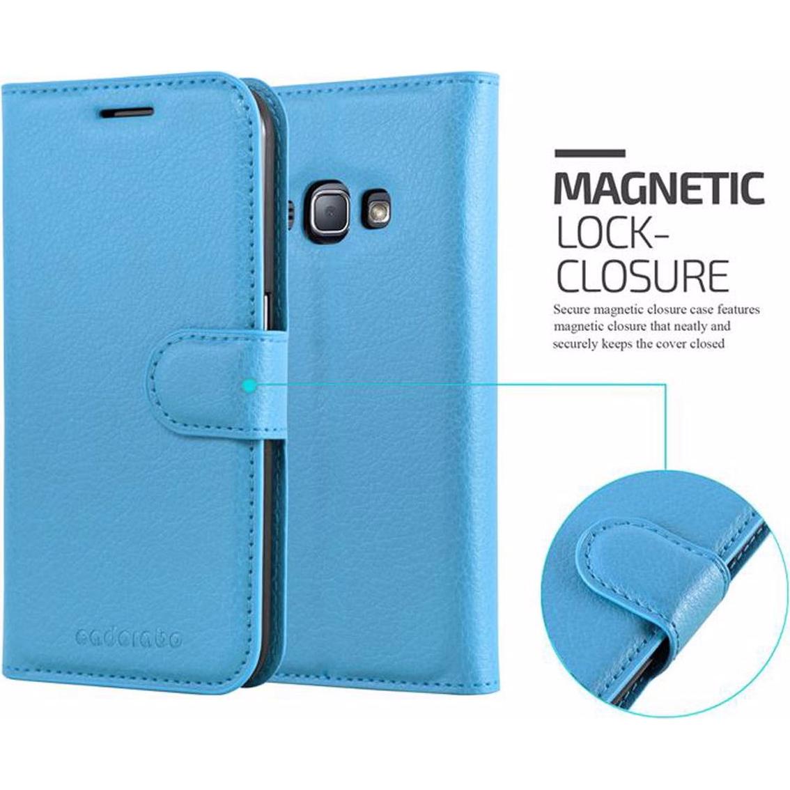 Thumbnail - Cadorabo Book mit Standfunktion Cover (Samsung Galaxy J1), Smartphone Hülle, Blau