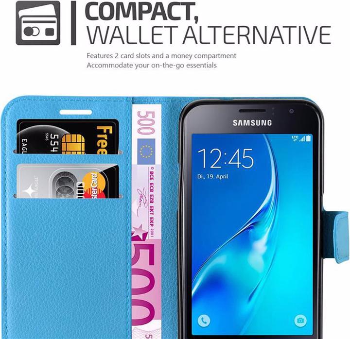 Actual product image Cadorabo Book with stand function cover (Samsung Galaxy J1)