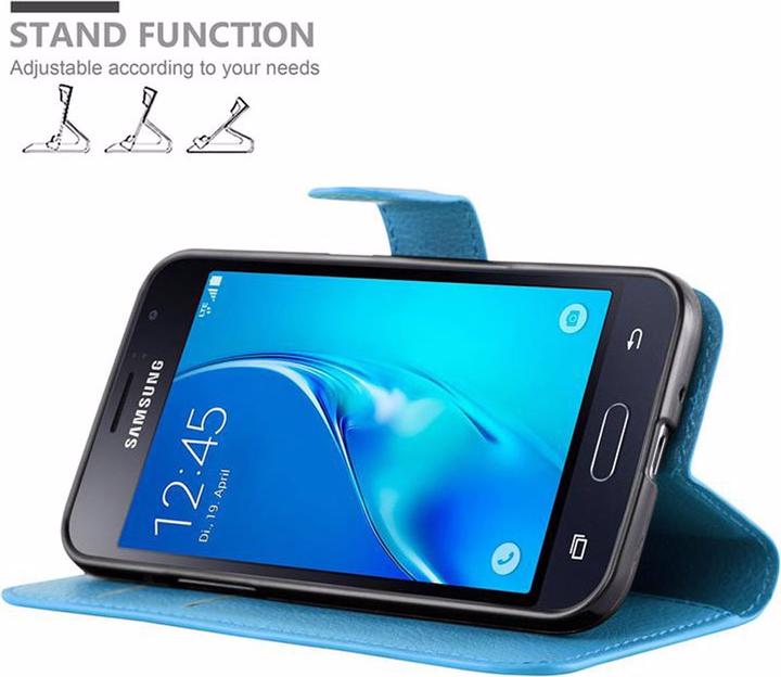 Actual product image Cadorabo Book with stand function cover (Samsung Galaxy J1)