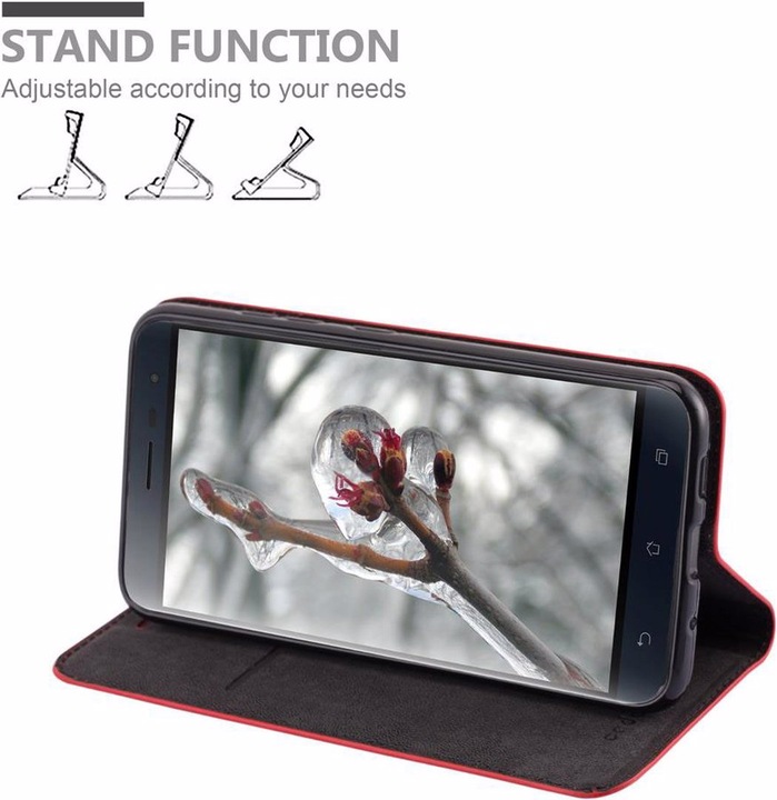 Actual product image Cadorabo Book Invisible Magnet Cover (Asus Zenfone 3)