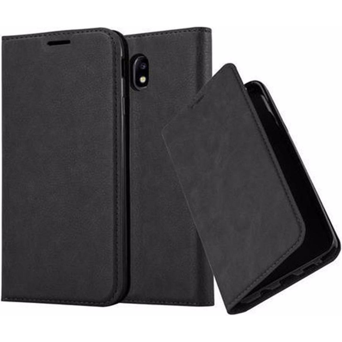Cadorabo Book Invisible Magnet Cover (Samsung Galaxy J5 (2017)), Smartphone Hülle, Schwarz