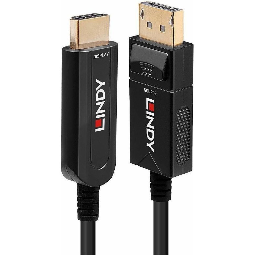Thumbnail - Lindy 38493 Videokabel-Adapter 40 m DisplayPort HDMI Typ A (Standard) Schwarz (40 m, DisplayPort, HDMI), Video Kabel