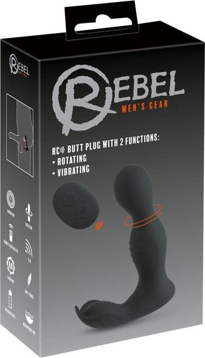 Actual product image Rebel RC Butt Plug with 2 Functions