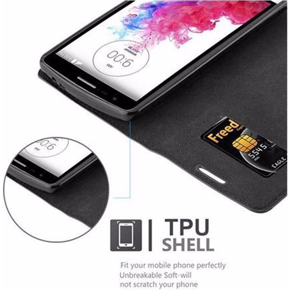 Thumbnail - Cadorabo Book Invisible Magnet Cover (LG G3s), Smartphone Hülle, Schwarz