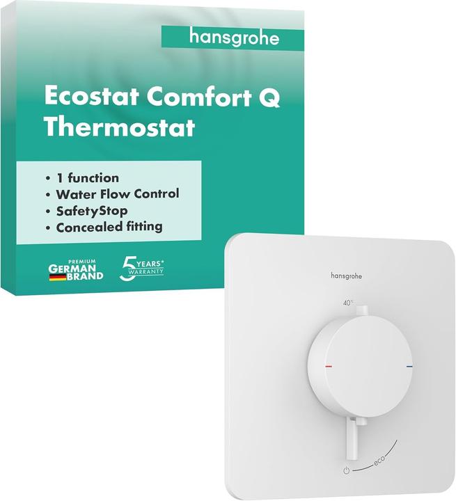 Actual product image hansgrohe Thermostatic Shower and Bathtub Mixer with Safety Stop and Water Flow Control