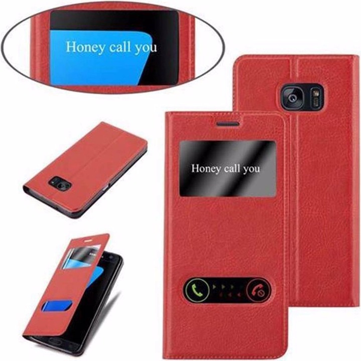 Actual product image Cadorabo Book with View double window cover (Samsung Galaxy S7 Edge)